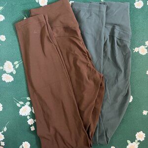 Whitney SimmonsxGymshark High Rise Leggings V3 Dandelion Brown Eucalyptus BUNDLE